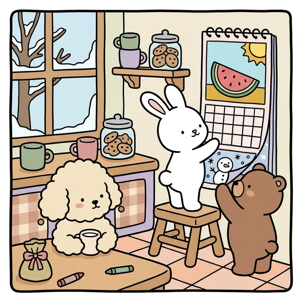 생일 색칠공부 도안 – 달력에서 내 생일 찾기 · 곰이랑 토끼랑