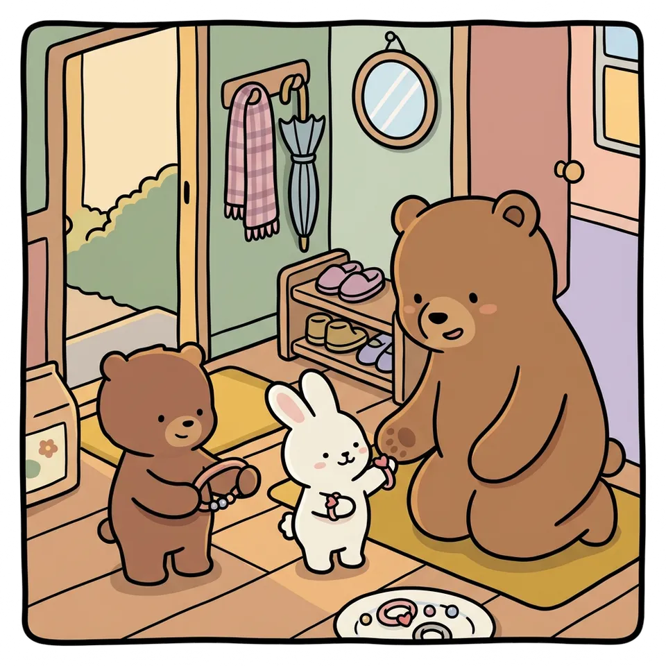 점토 색칠공부 도안 – 반지 만들어 선물하기 · 곰이랑 토끼랑