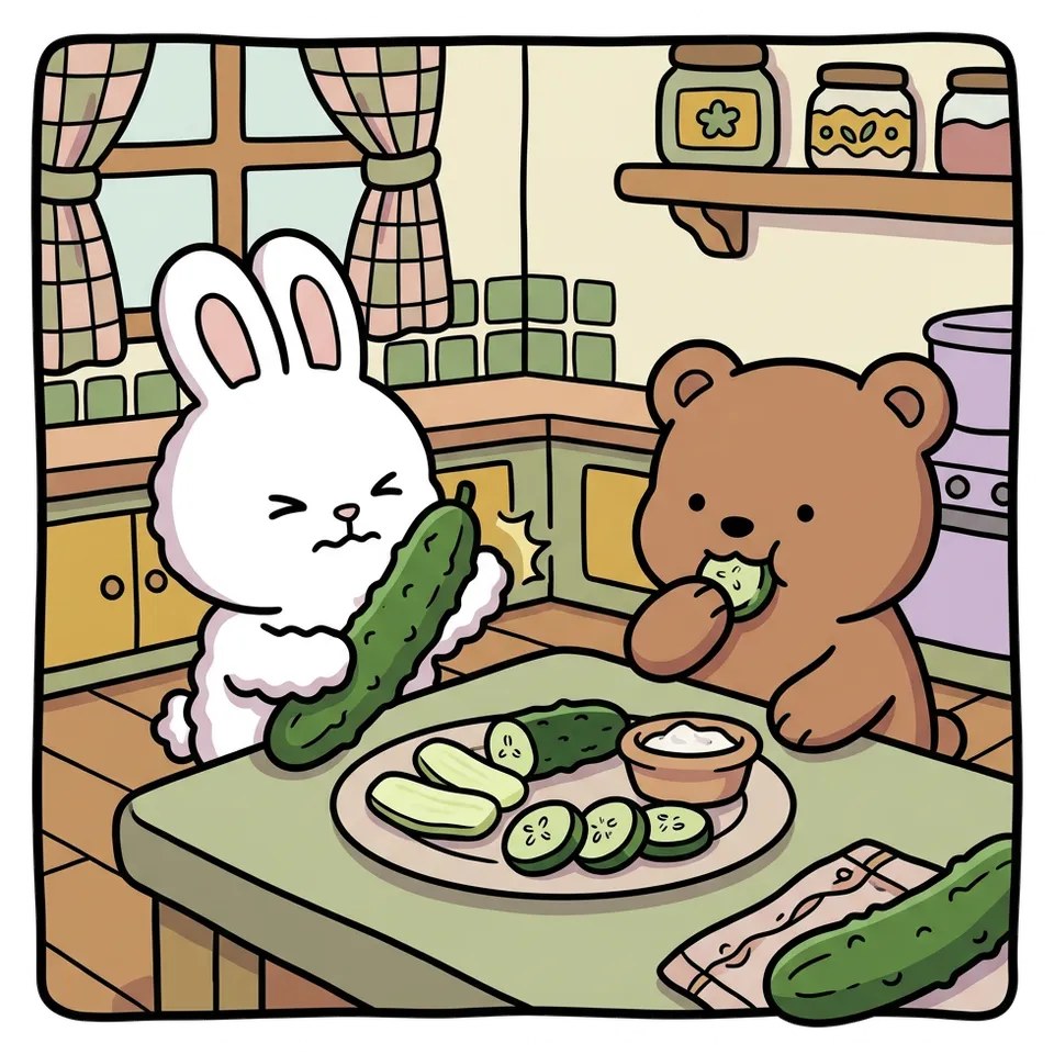 오이 색칠공부 도안 – 만져 보고 맛보기 · 곰이랑 토끼랑