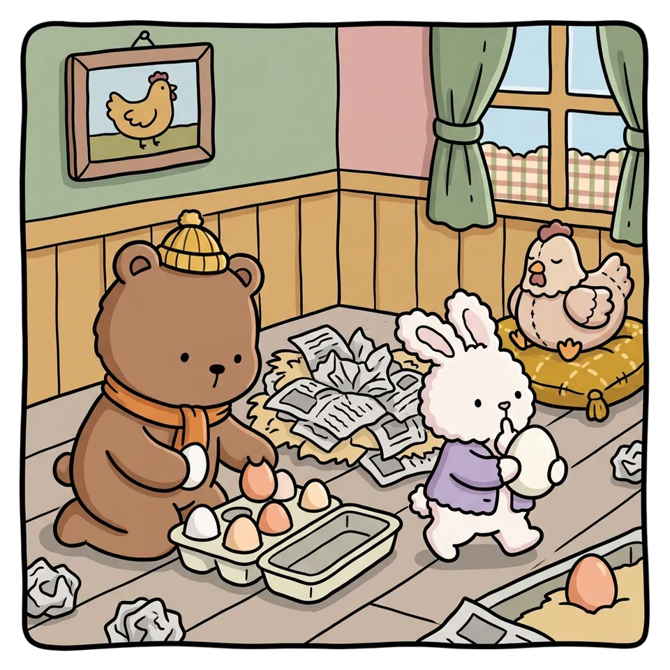 계란판 색칠공부 도안 – 숨긴 달걀 찾아 담기 · 곰이랑 토끼랑