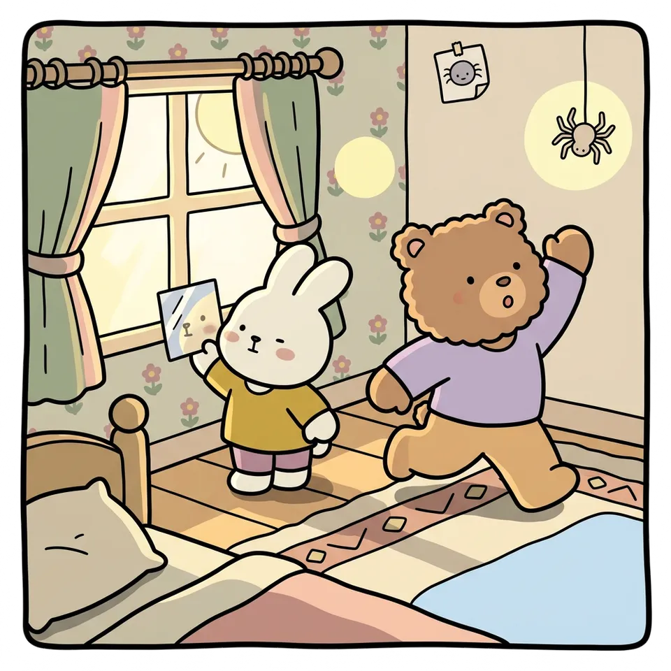 거울 색칠공부 도안 – 빛 튕겨 옮기기 · 곰이랑 토끼랑