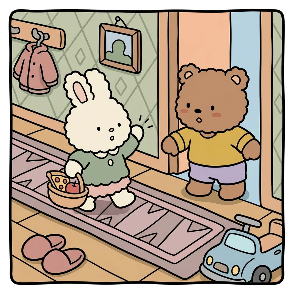 소꿉놀이 색칠공부 도안 – 배달 가기 · 곰이랑 토끼랑