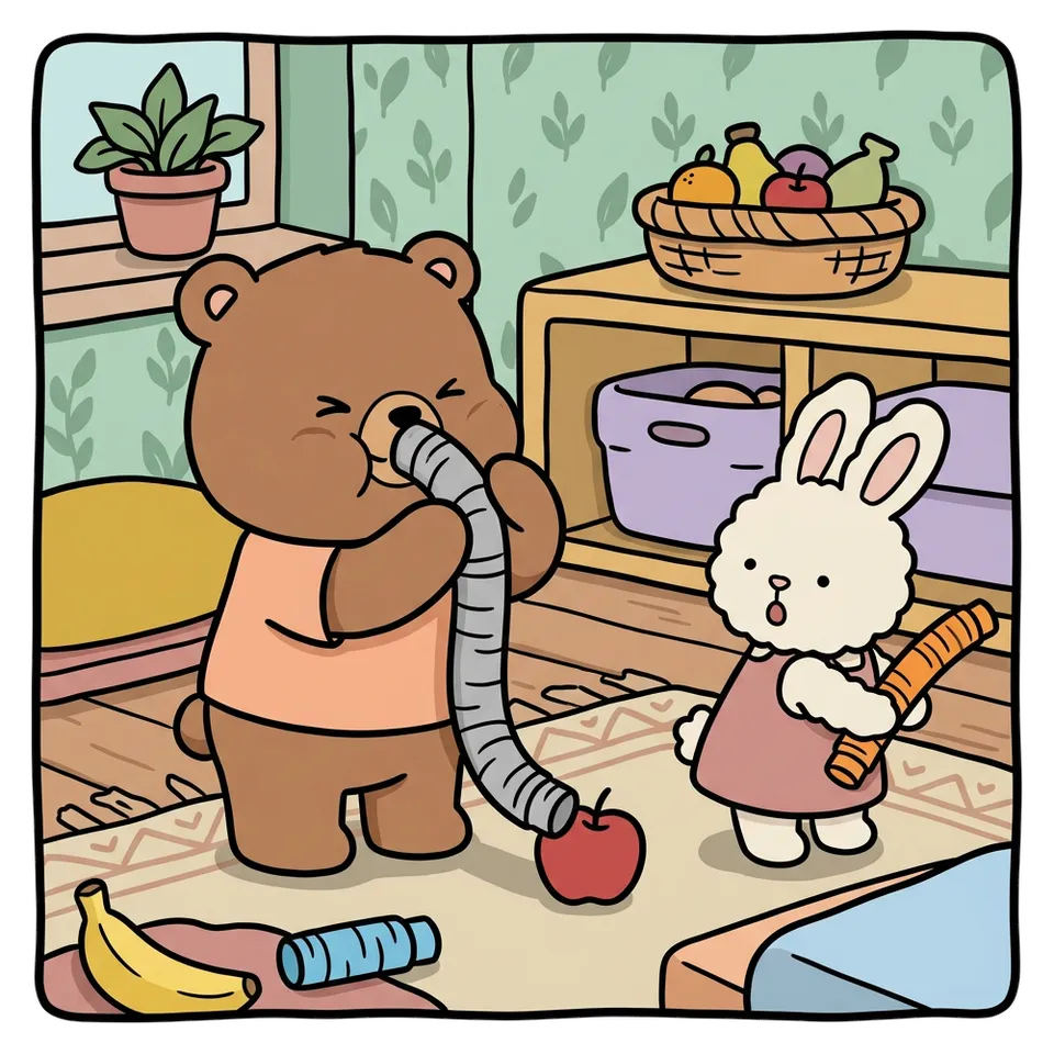 팝튜브 색칠공부 도안 – 코끼리 코 되어 보기 · 곰이랑 토끼랑