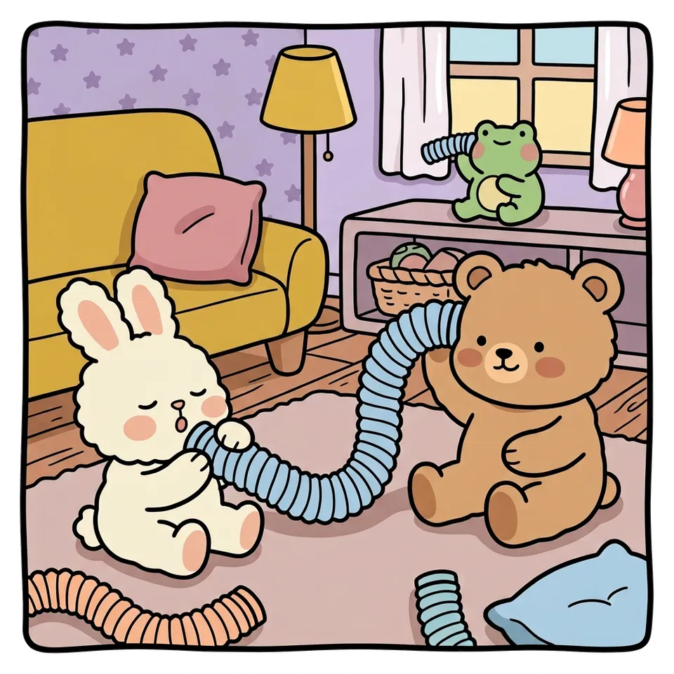 팝튜브 색칠공부 도안 – 튜브 전화로 말하기 · 곰이랑 토끼랑