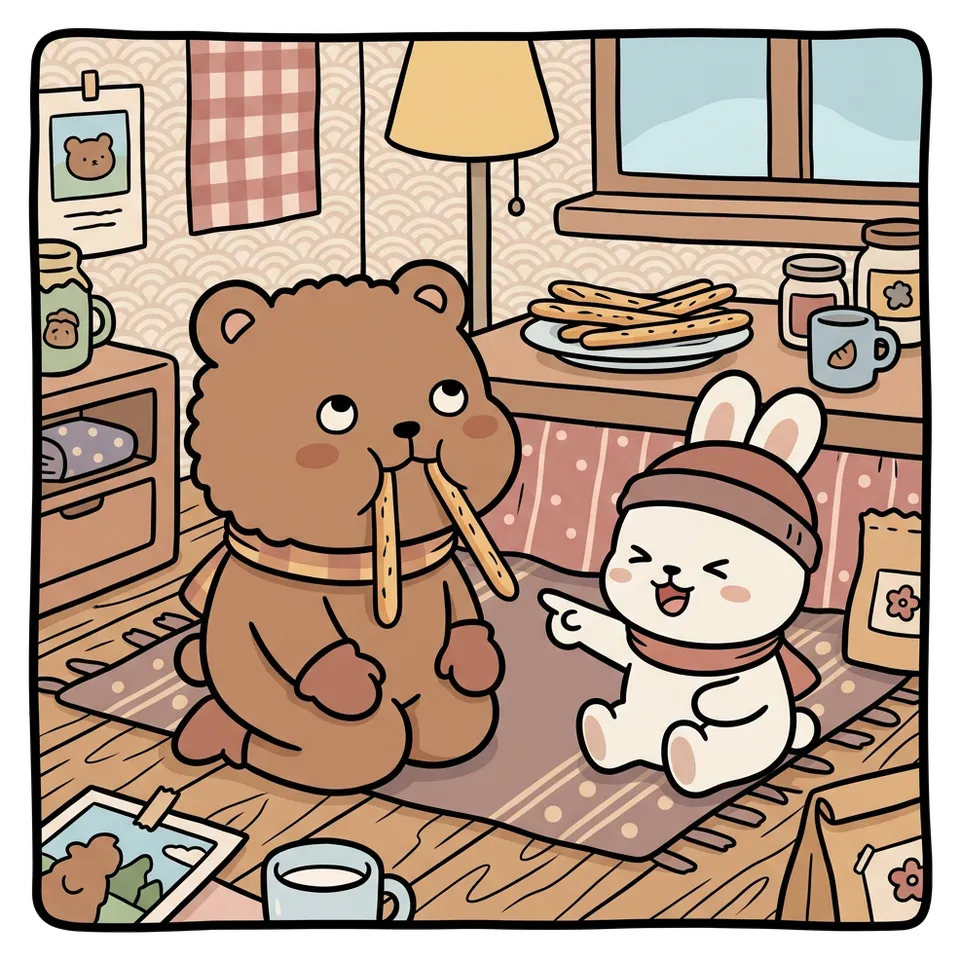 수수께끼 색칠공부 도안 – 몸으로 문제 내기 · 곰이랑 토끼랑