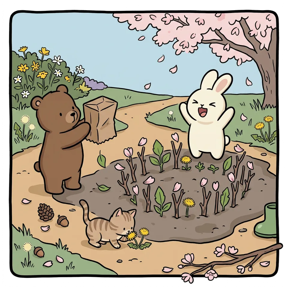 모래 색칠공부 도안 – 주워 온 것 꽂기 · 곰이랑 토끼랑